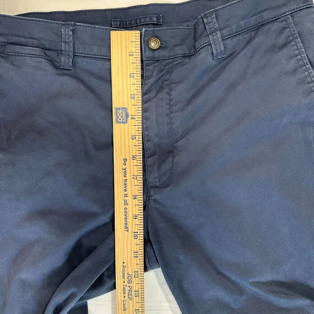 Duck Head Gold School Pants Men’s 34x32 Chino Flat Front Straight Stretch Navy